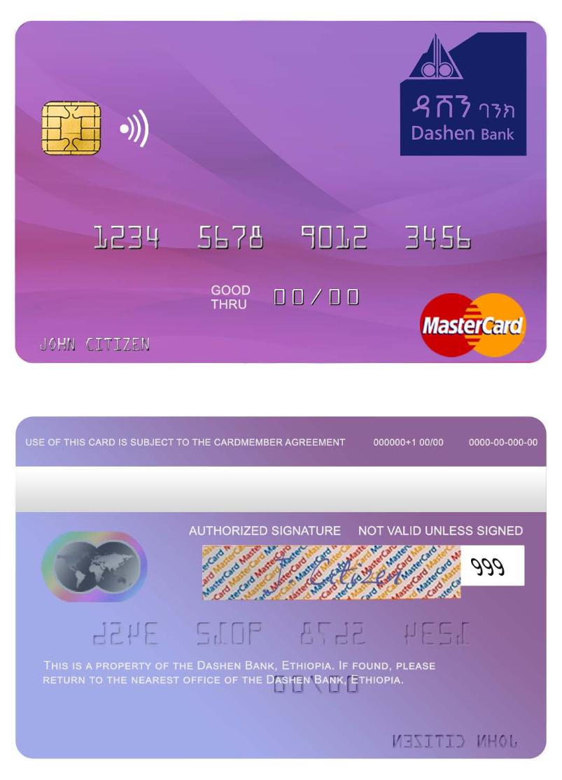 Ethiopia Dashen Bank mastercard